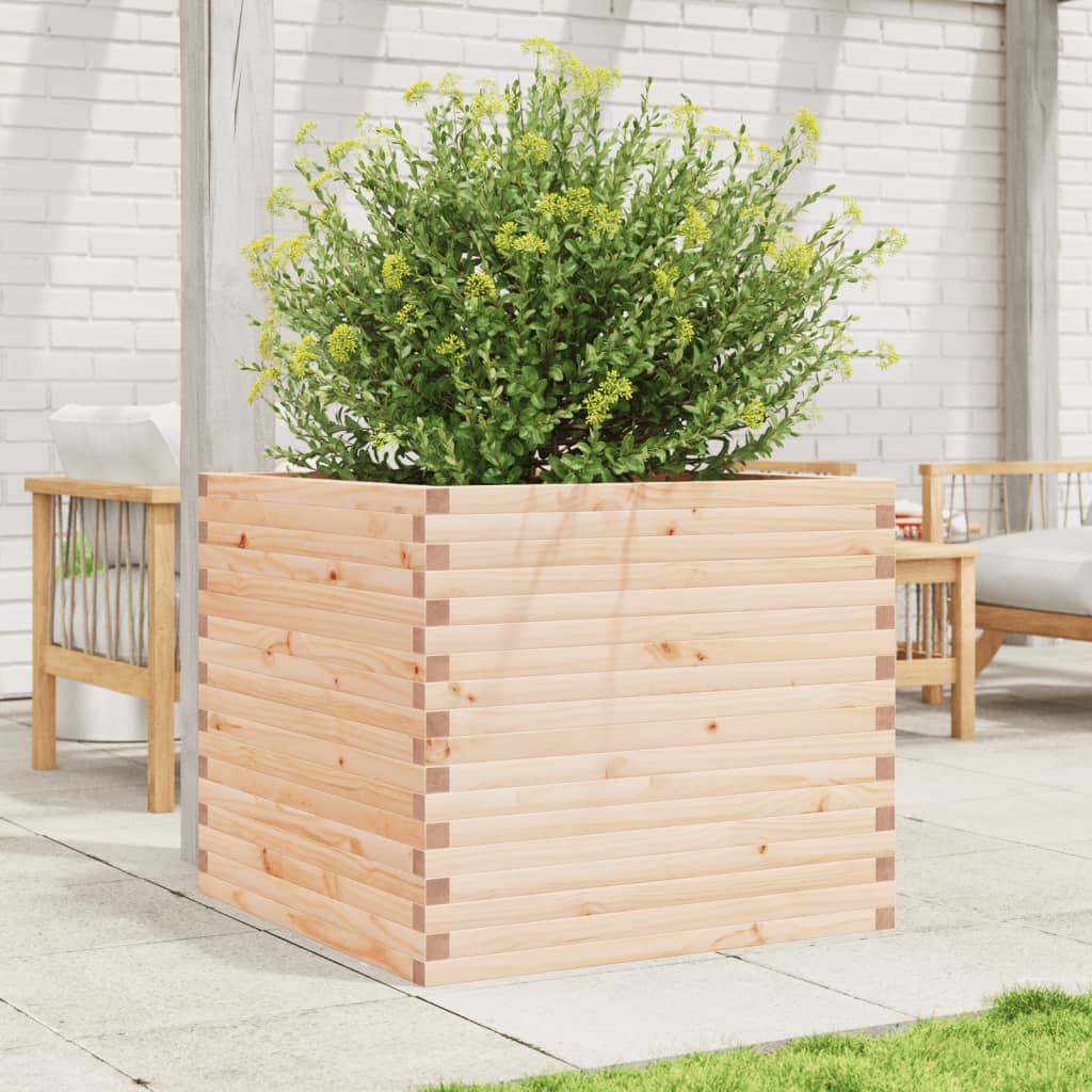 VidaXL Jardinière 80x80x68,5 cm bois de pin massif