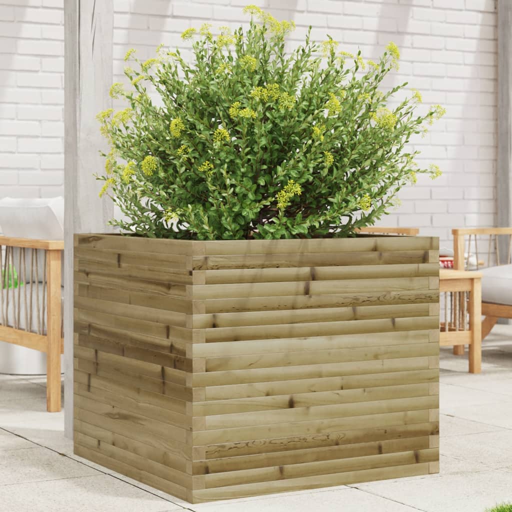 VidaXL Jardinière 80x80x68,5 cm bois de pin imprégné