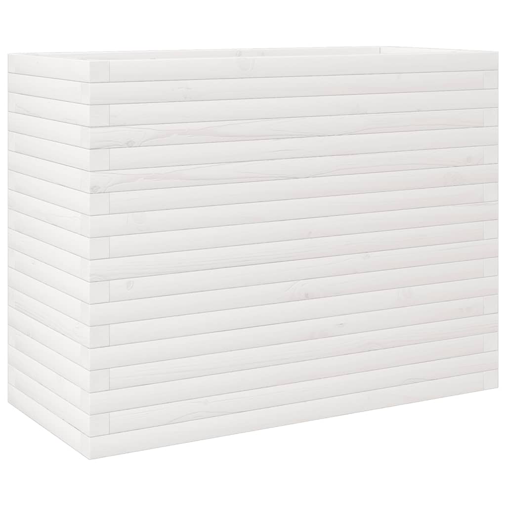 VidaXL Jardinière 90x40x68,5 cm bois de pin massif blanc