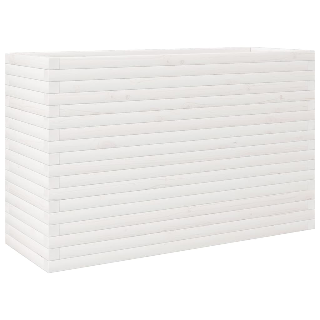 VidaXL Jardinière 110x40x68,5 cm bois de pin massif blanc