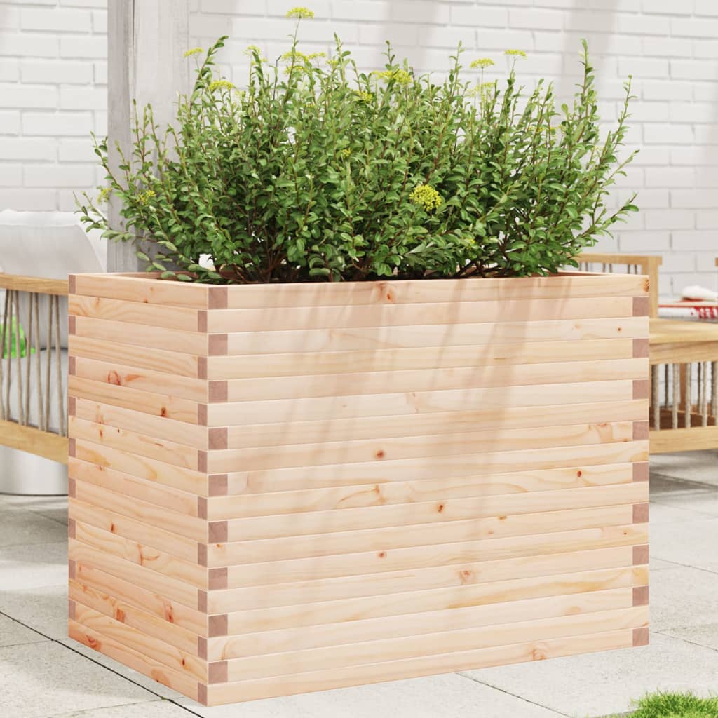 VidaXL Jardinière 90x60x68,5 cm bois de pin massif
