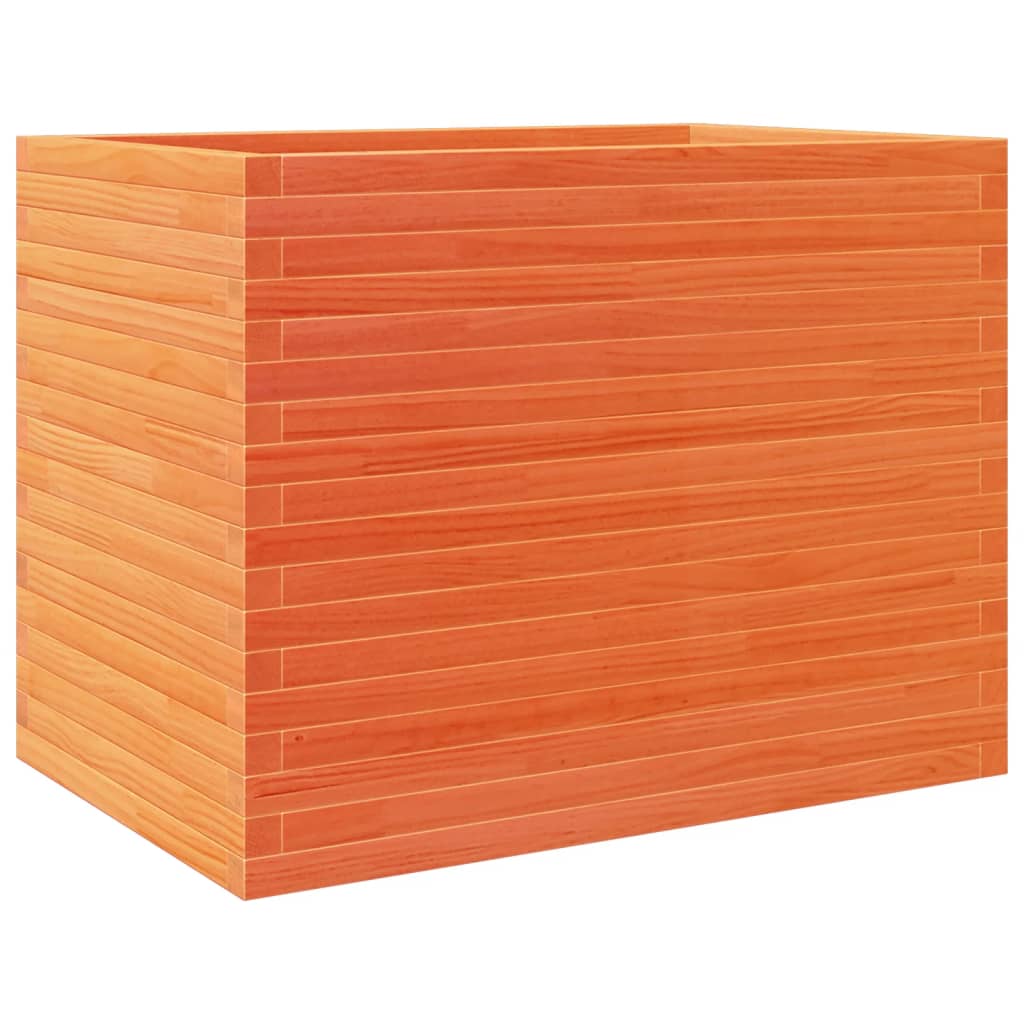 VidaXL Jardinière 90x60x68,5 cm bois de pin massif, marron lavé