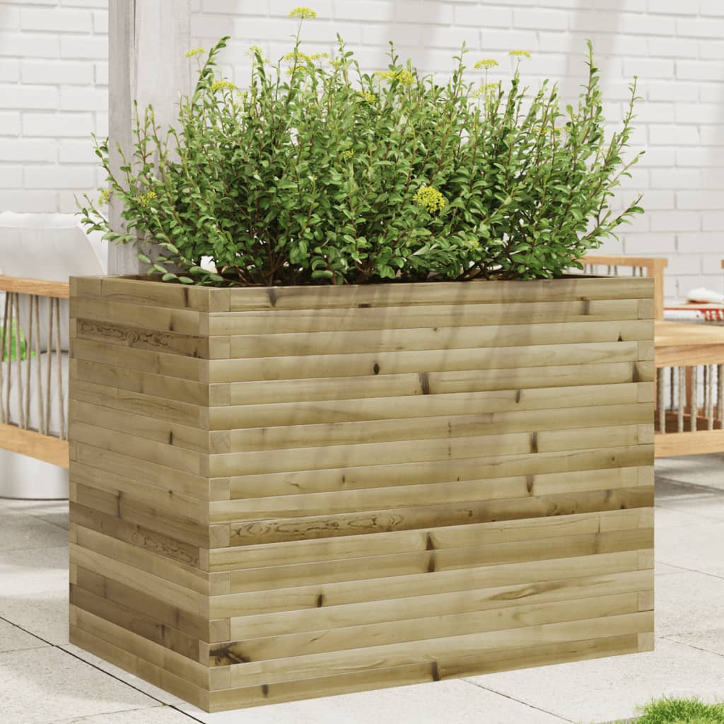 VidaXL Jardinière 90x60x68,5 cm bois de pin imprégné