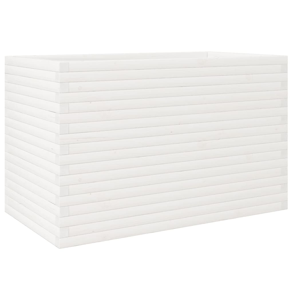 VidaXL Jardinière 110x60x68,5 cm bois de pin massif blanc