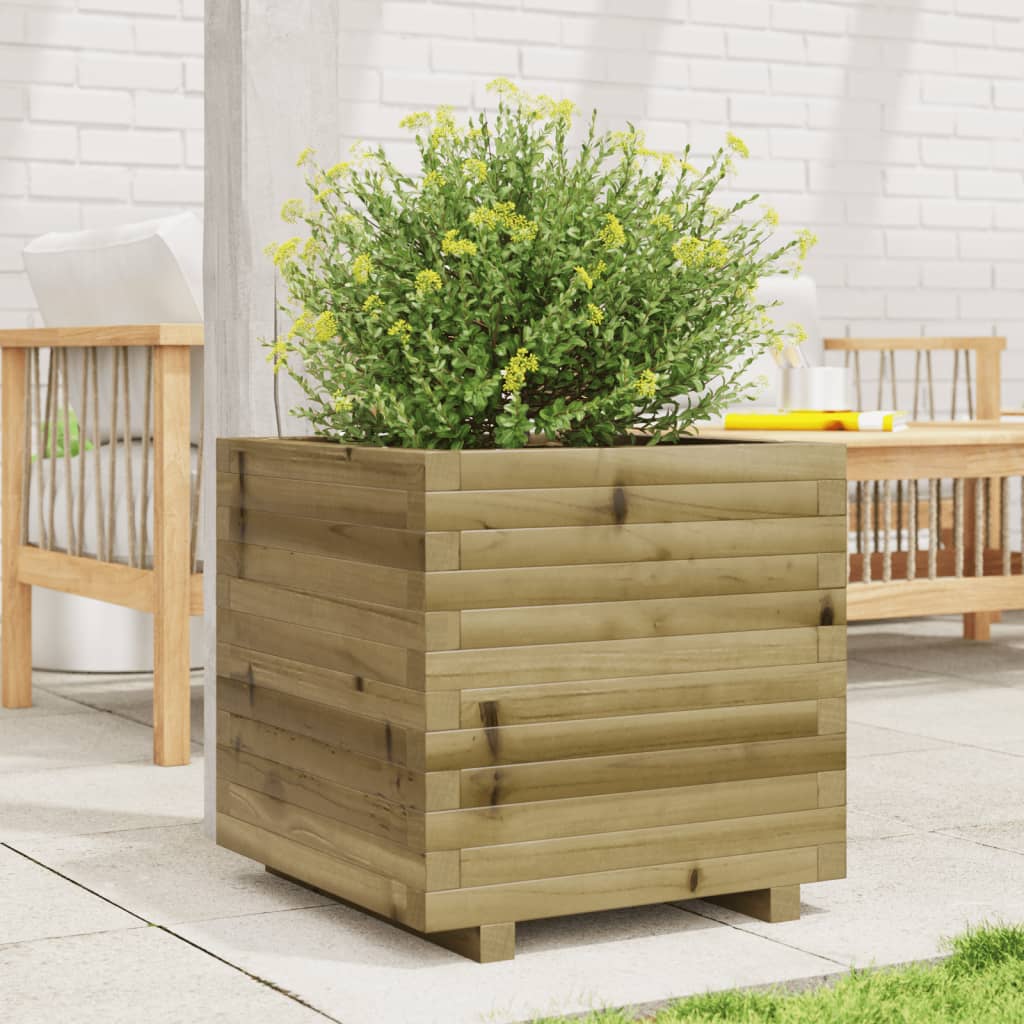 VidaXL Jardinière 50x50x49,5 cm bois de pin imprégné