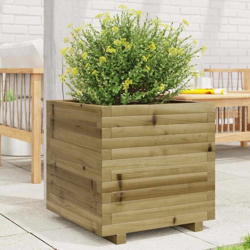 VidaXL Jardinière 50x50x49,5 cm bois de pin imprégné