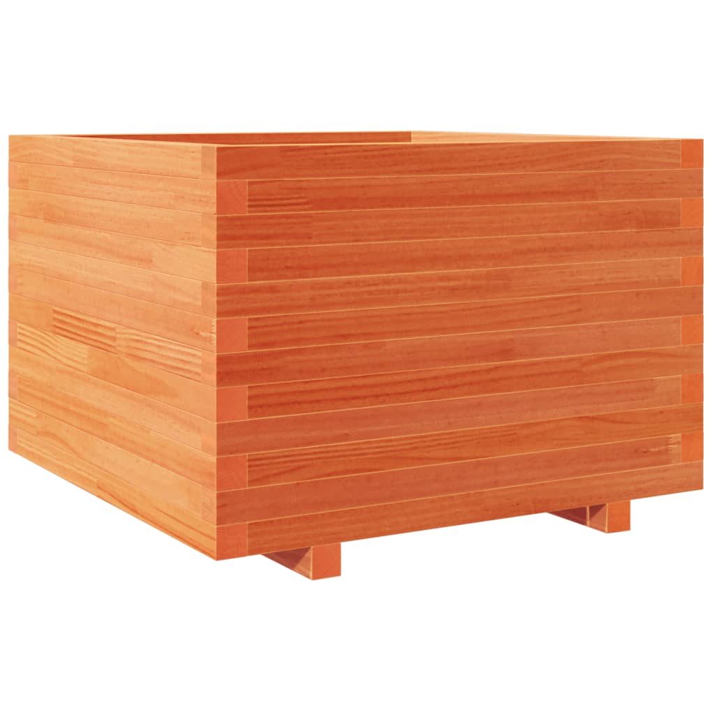 VidaXL Jardinière 70x70x49,5 cm bois de pin massif, marron lavé