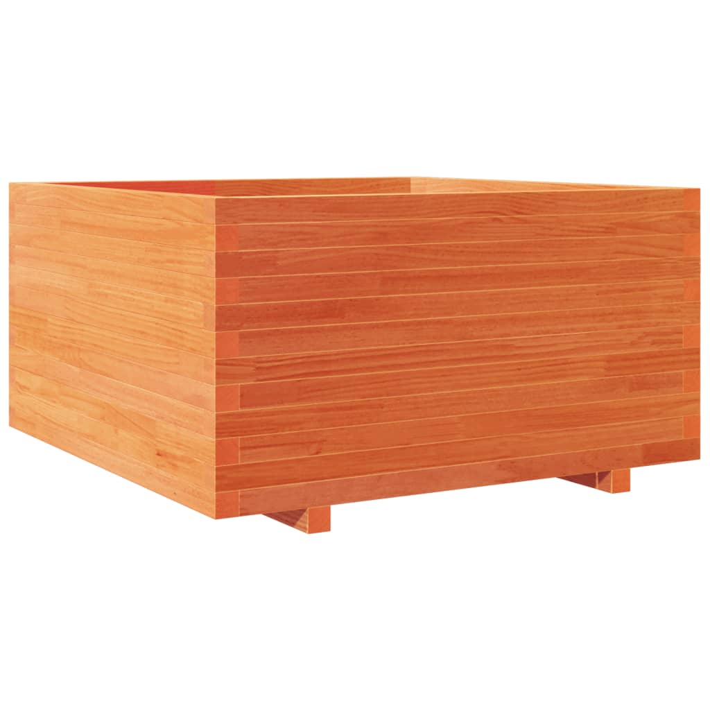 VidaXL Jardinière 90x90x49,5 cm bois de pin massif, marron lavé