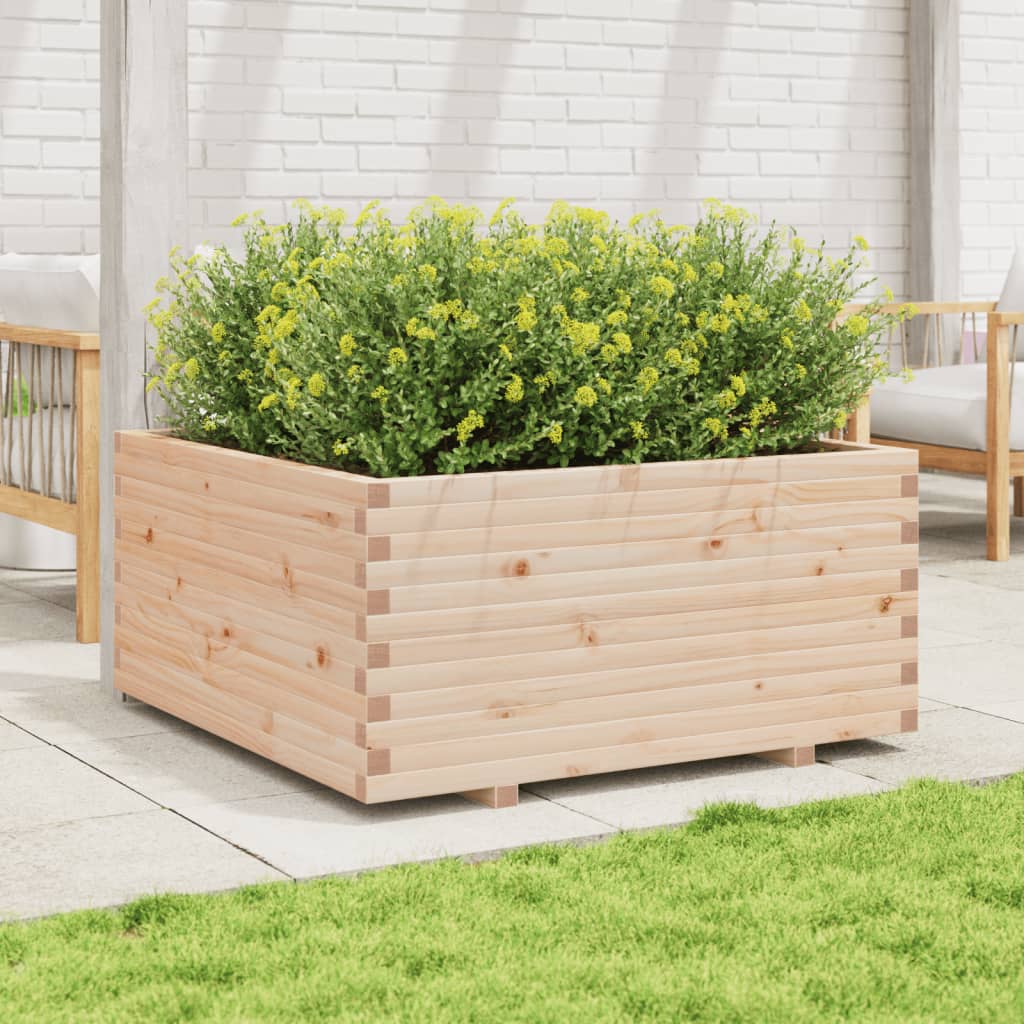 VidaXL Jardinière 100x100x49,5 cm bois de pin massif