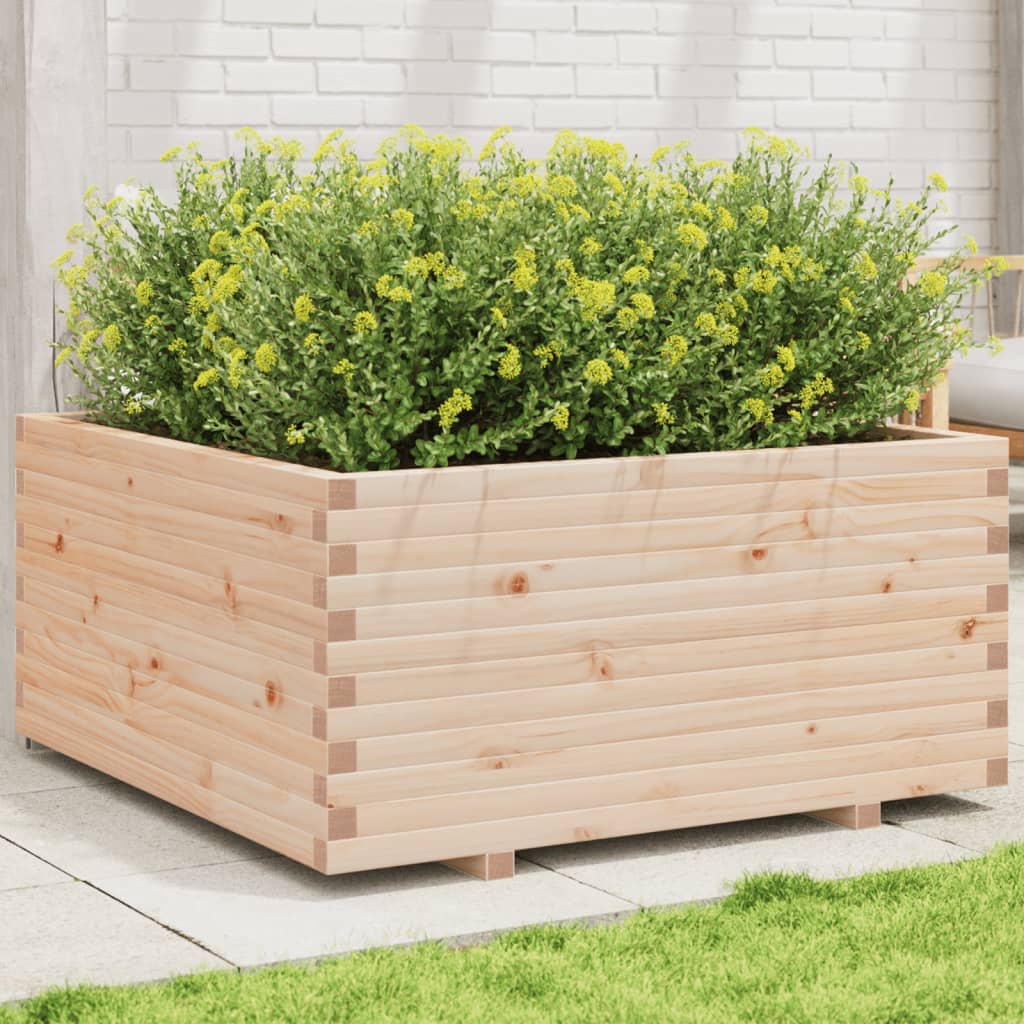 VidaXL Jardinière 100x100x49,5 cm bois de pin massif