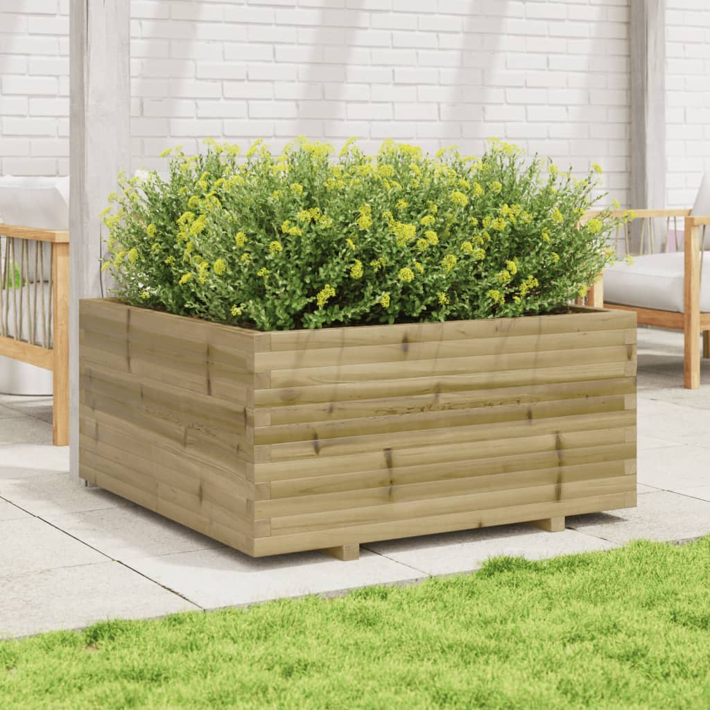 VidaXL Jardinière 100x100x49,5 cm bois de pin imprégné