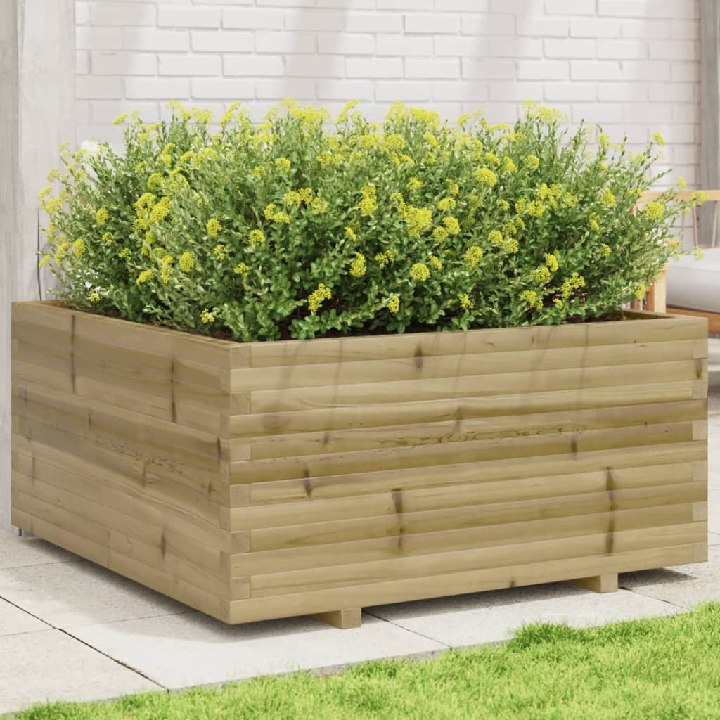 VidaXL Jardinière 100x100x49,5 cm bois de pin imprégné