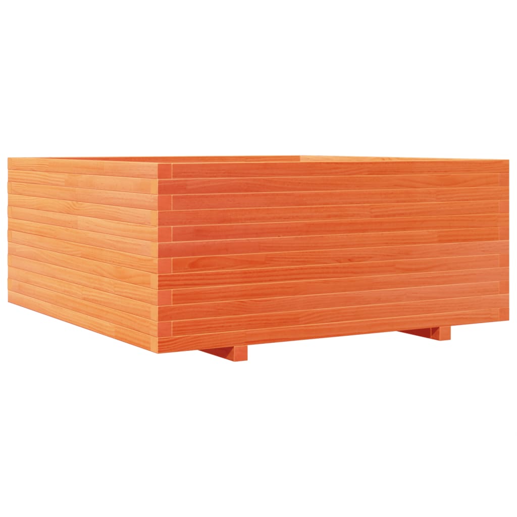 VidaXL Jardinière 110x110x49,5 cm Bois de Pin Massif Lavé Marron