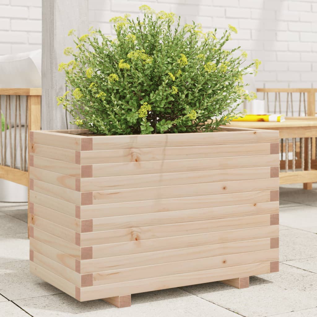 VidaXL Jardinière 70x40x49,5 cm bois de pin massif