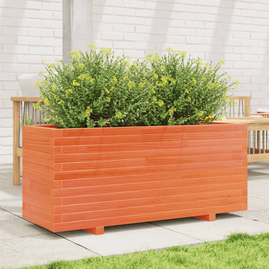 VidaXL Jardinière 110x40x49,5 cm bois de pin massif, marron lavé