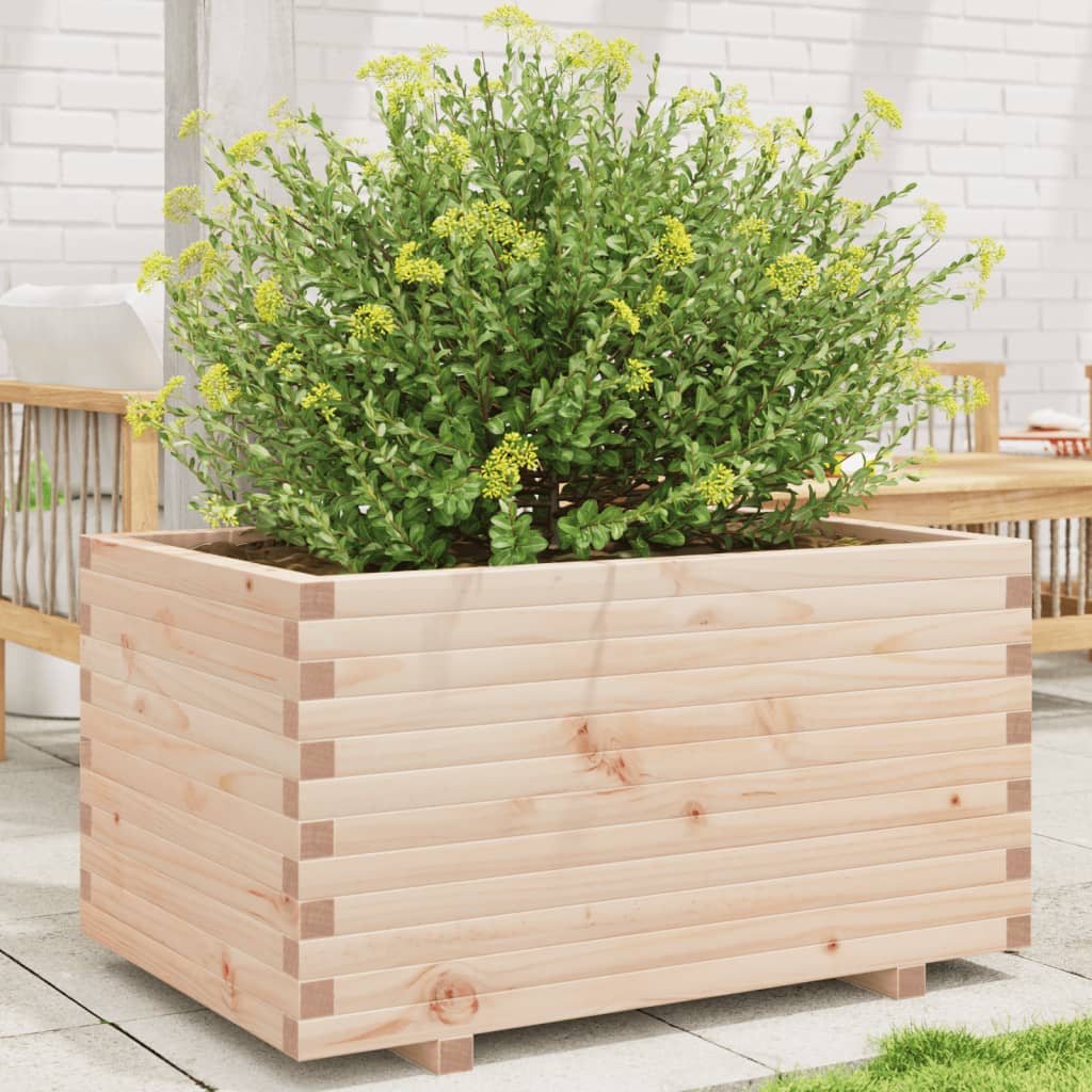 VidaXL Jardinière 90x60x49,5 cm bois de pin massif