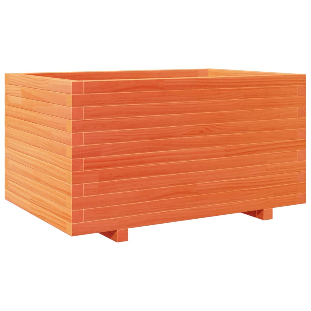 VidaXL Jardinière 90x60x49,5 cm bois de pin massif, marron lavé