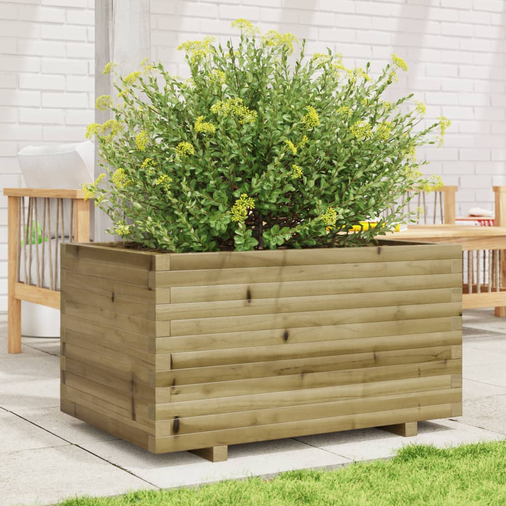 VidaXL Jardinière 90x60x49,5 cm bois de pin imprégné