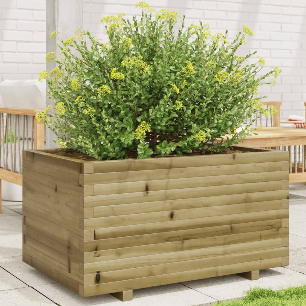 VidaXL Jardinière 90x60x49,5 cm bois de pin imprégné
