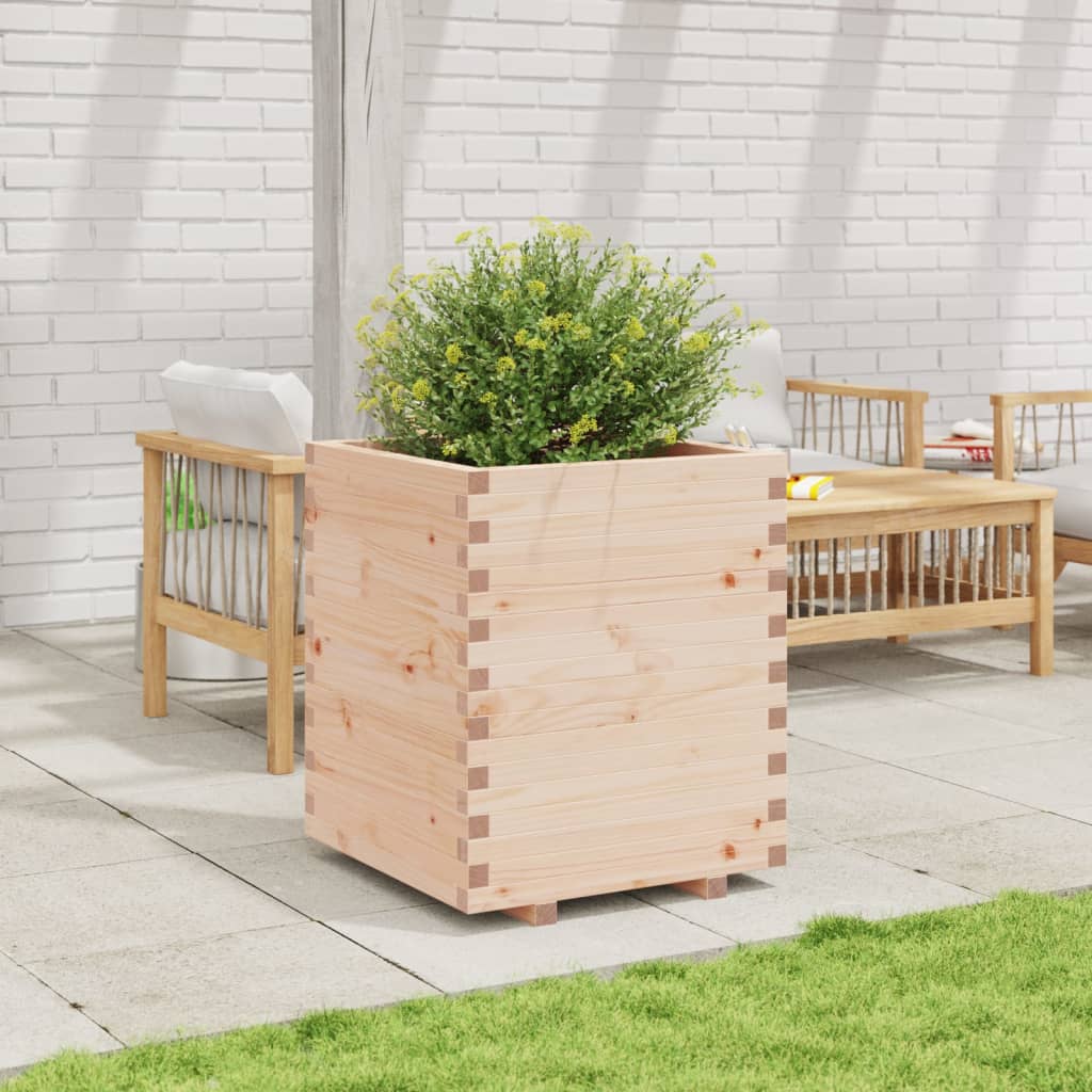 VidaXL Jardinière 60x60x72,5 cm bois de pin massif