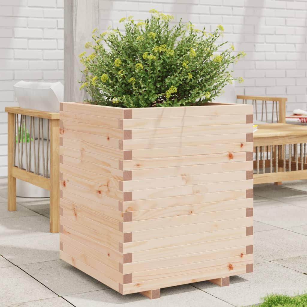 VidaXL Jardinière 60x60x72,5 cm bois de pin massif