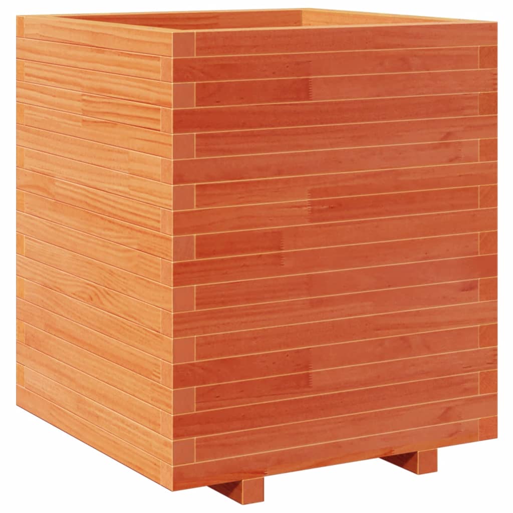 VidaXL Jardinière 60x60x72,5 cm bois de pin massif, marron lavé