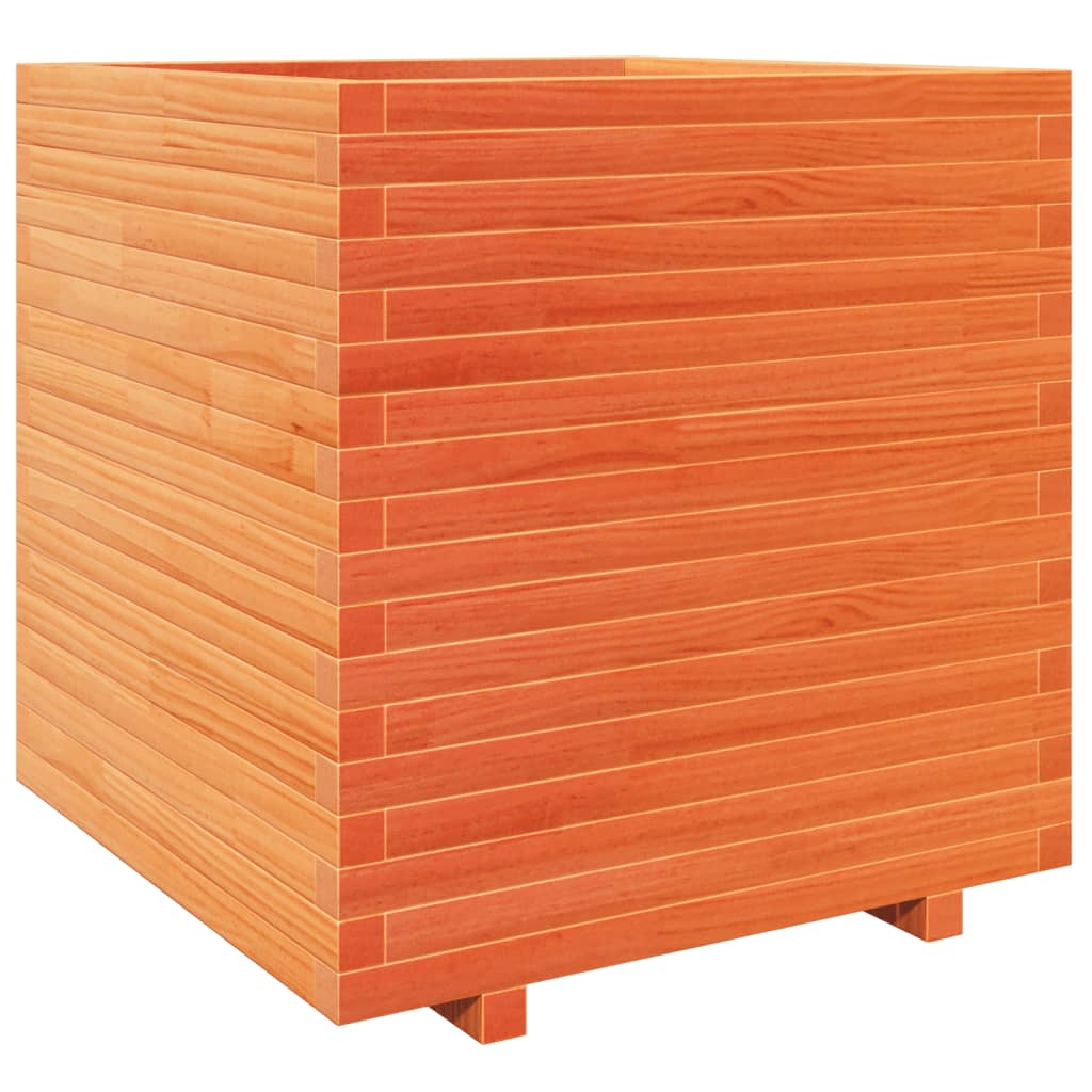 VidaXL Jardinière 70x70x72,5 cm bois de pin massif, marron lavé