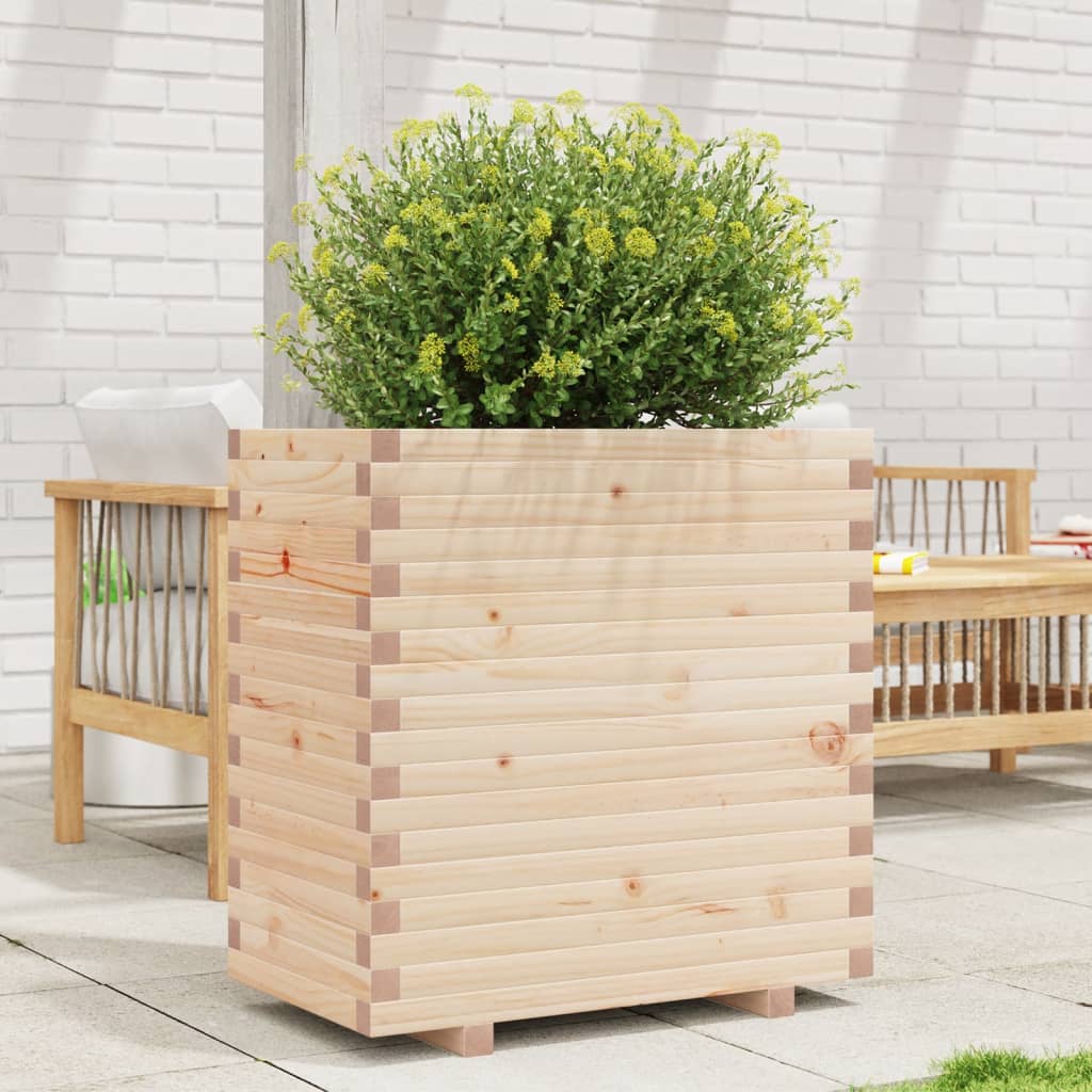 VidaXL Jardinière 70x40x72,5 cm bois de pin massif