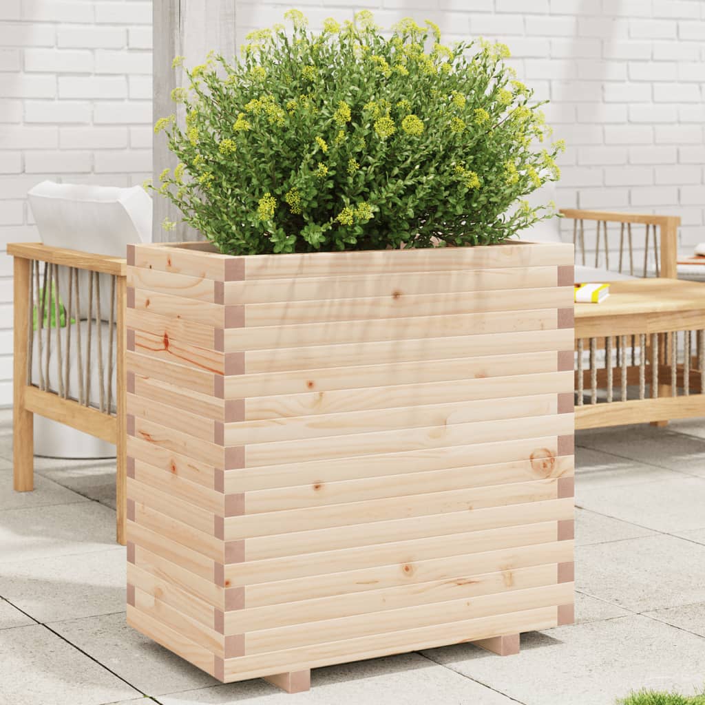 VidaXL Jardinière 70x40x72,5 cm bois de pin massif