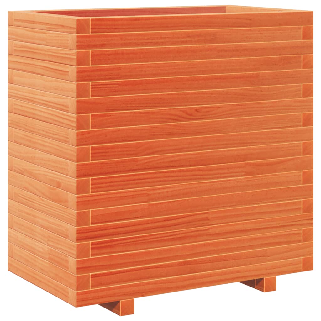 VidaXL Jardinière 70x40x72,5 cm bois de pin massif, marron lavé