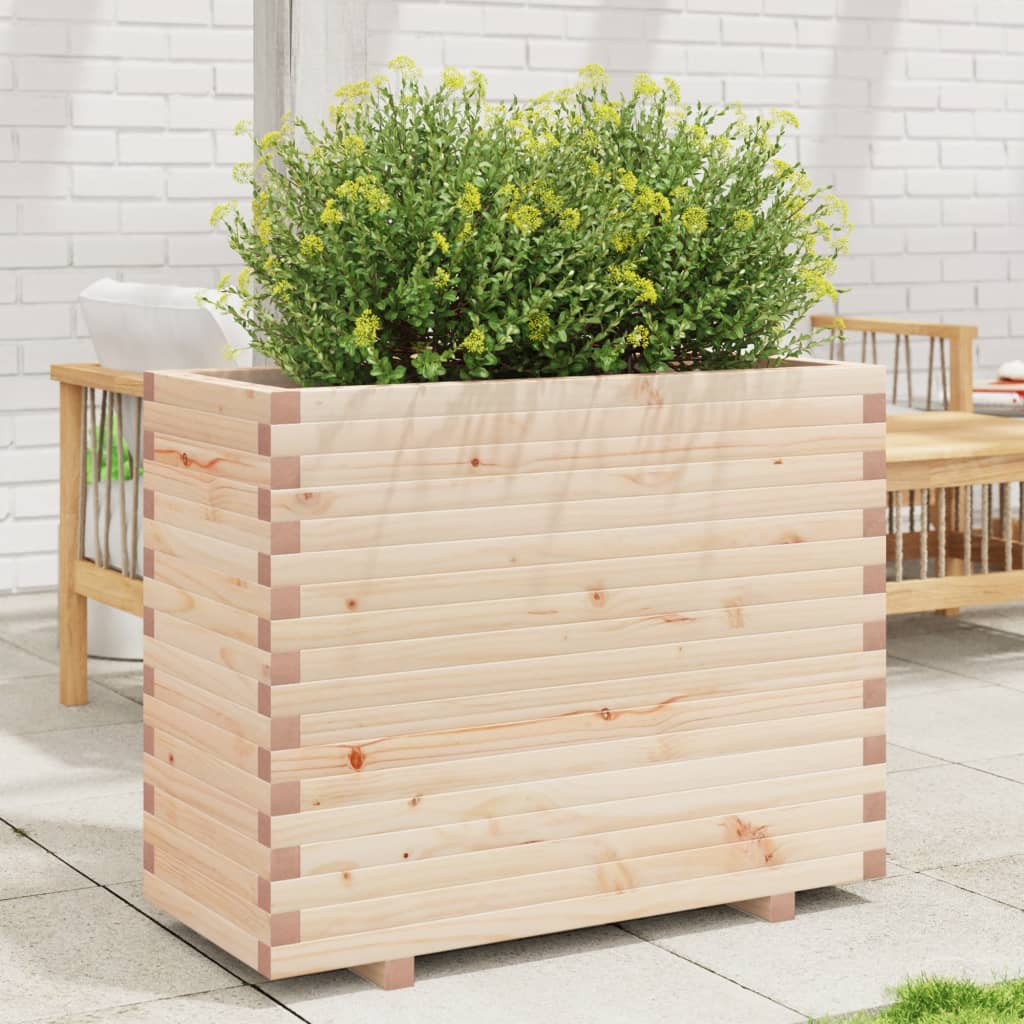 VidaXL Jardinière 90x40x72,5 cm bois de pin massif
