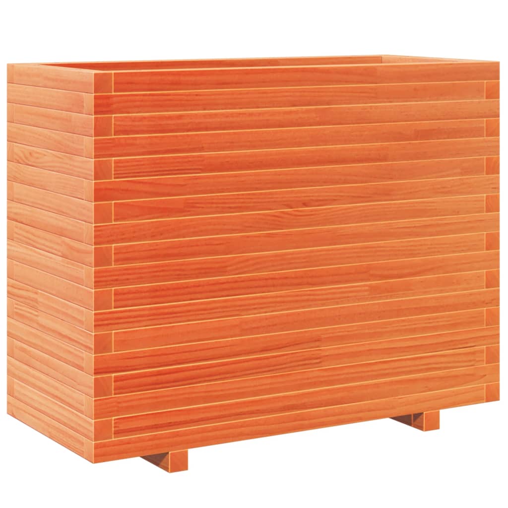 VidaXL Jardinière 90x40x72,5 cm bois de pin massif, marron lavé