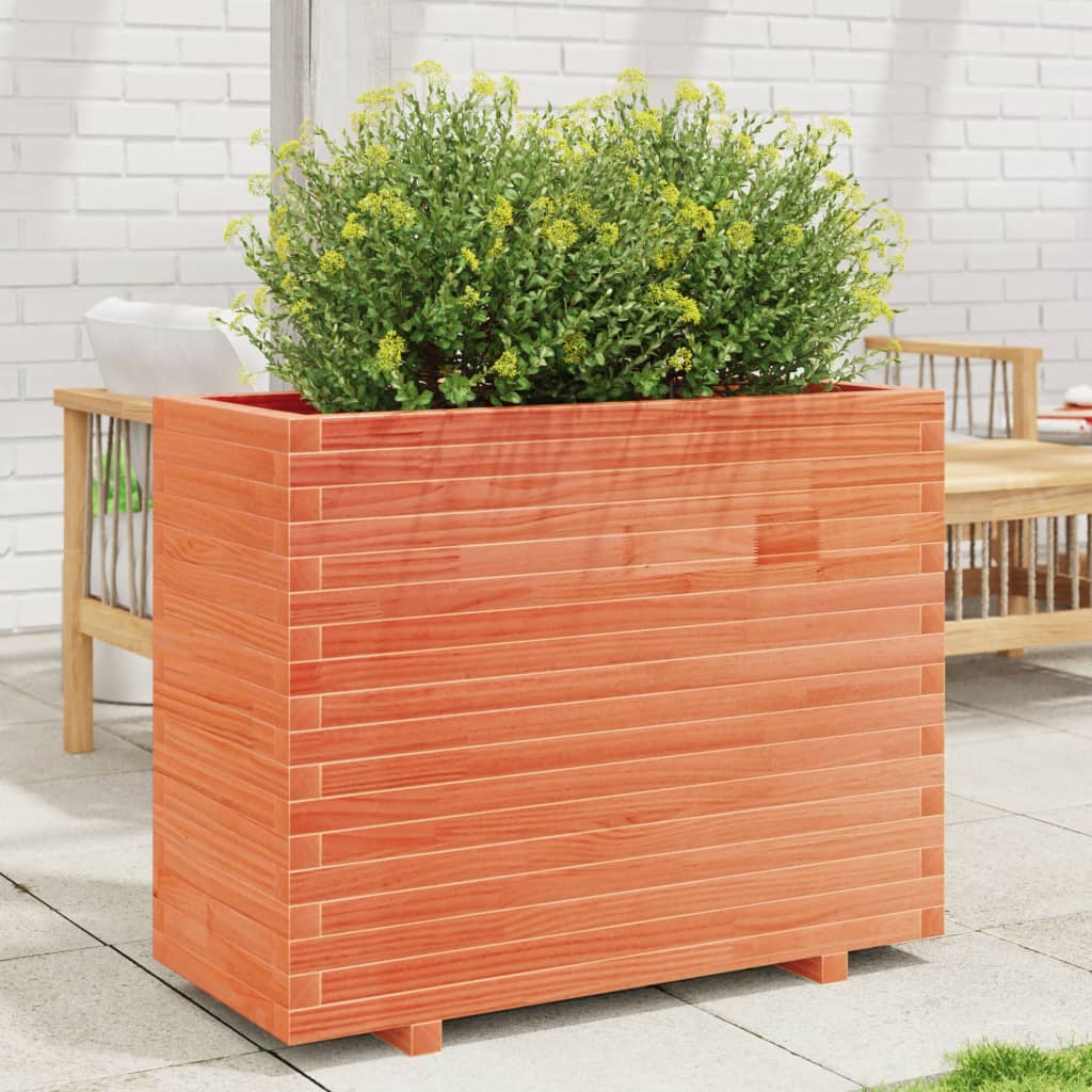 VidaXL Jardinière 90x40x72,5 cm bois de pin massif, marron lavé