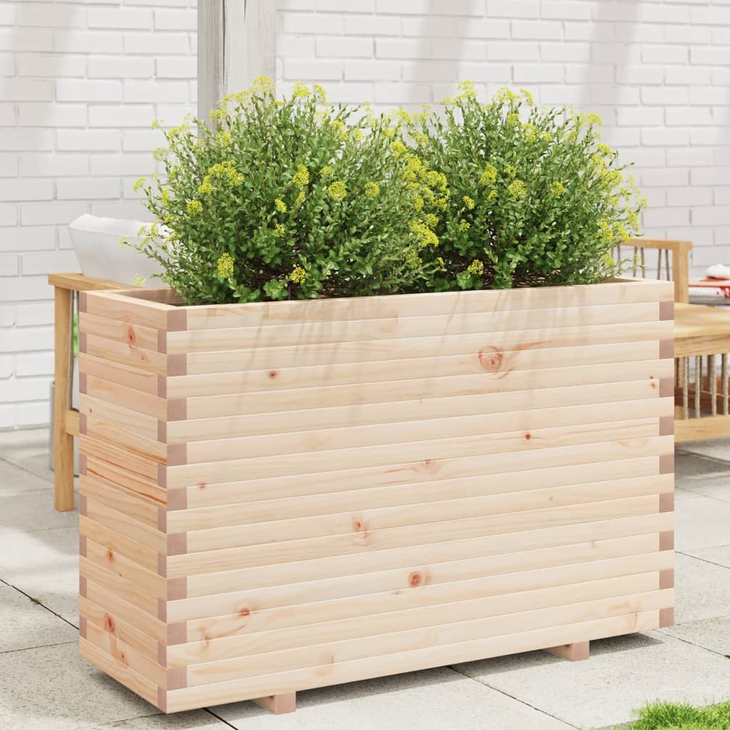 VidaXL Jardinière 110x40x72,5 cm bois de pin massif