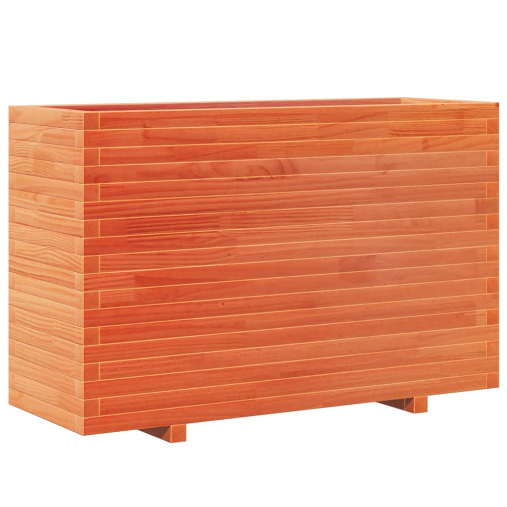 VidaXL Jardinière 110x40x72,5 cm bois de pin massif, marron lavé