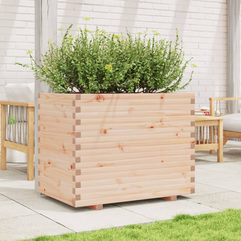 VidaXL Jardinière 90x60x72,5 cm bois de pin massif