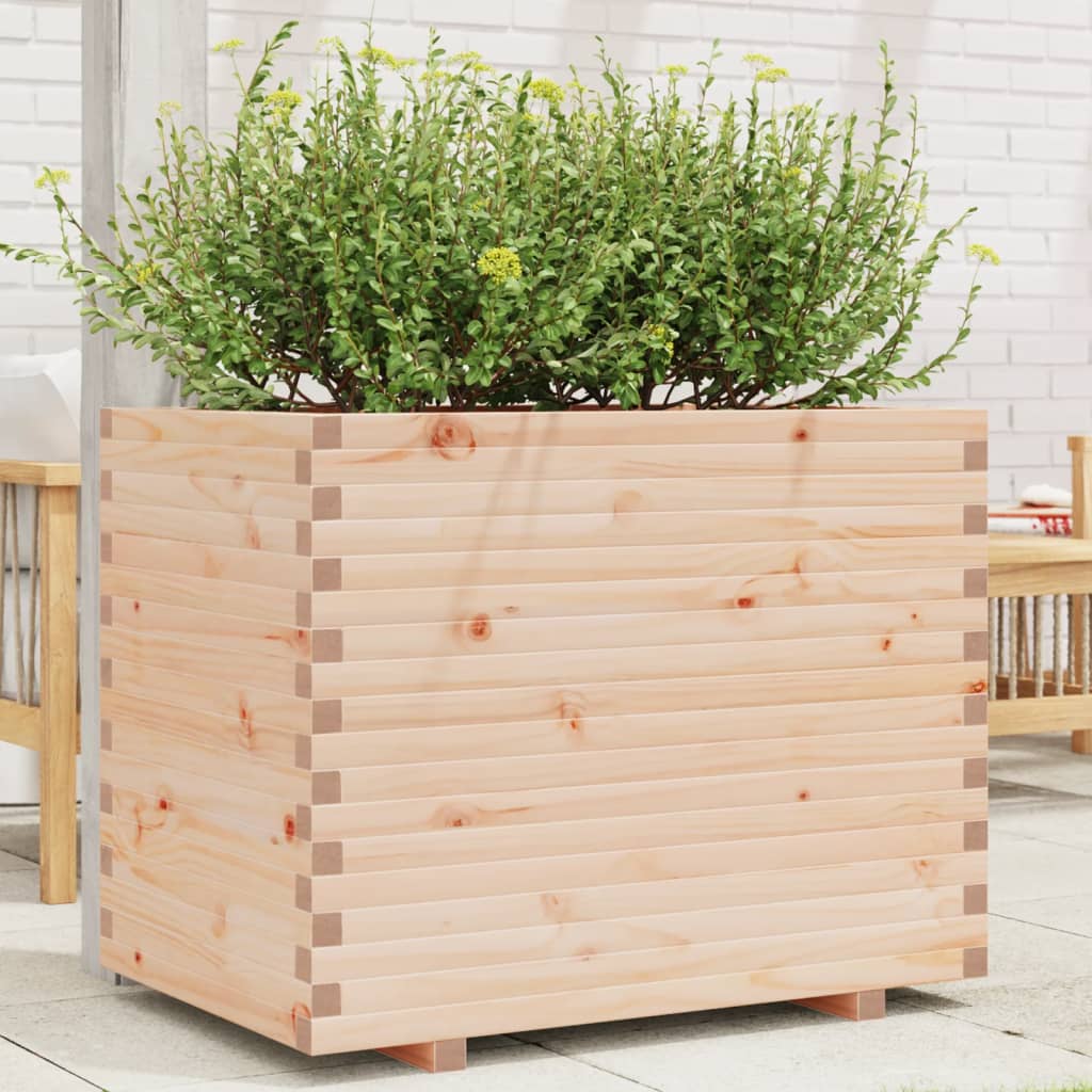 VidaXL Jardinière 90x60x72,5 cm bois de pin massif