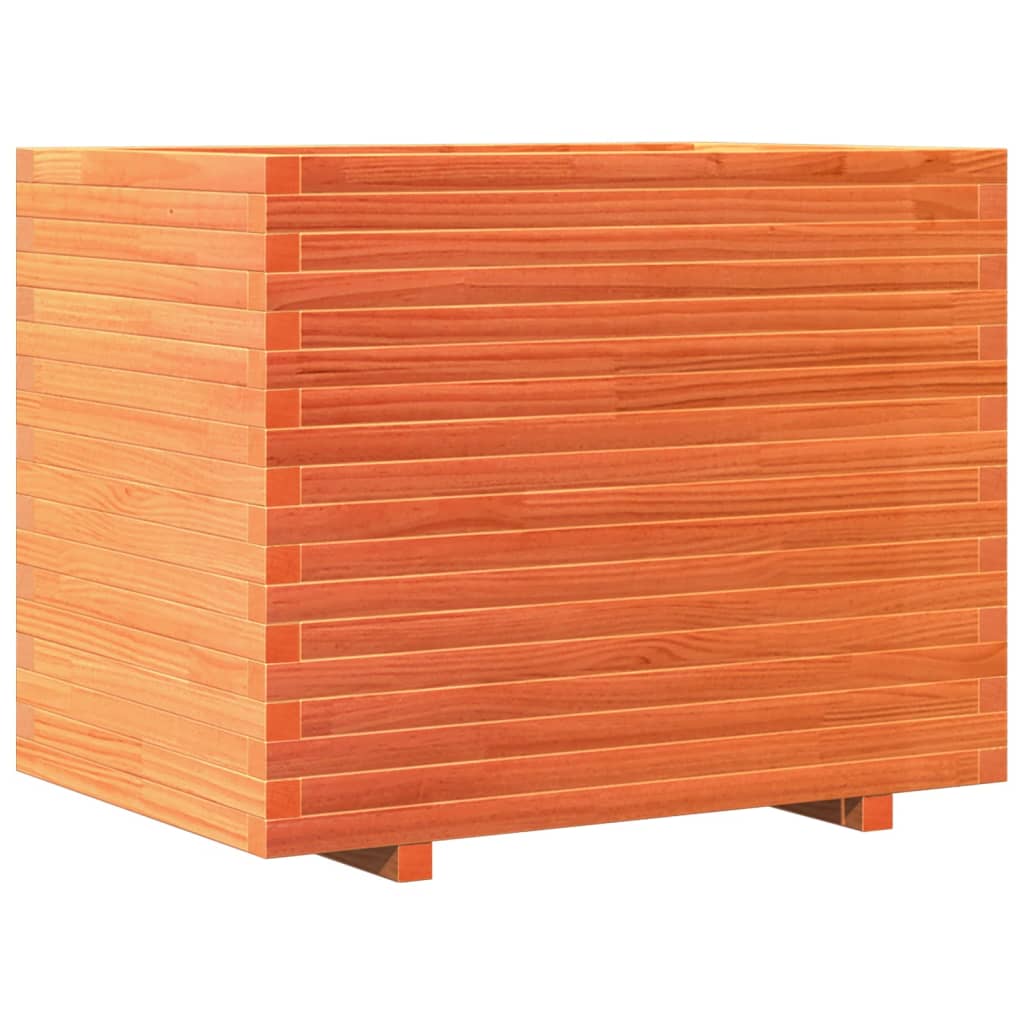 VidaXL Jardinière 90x60x72,5 cm bois de pin massif, marron lavé