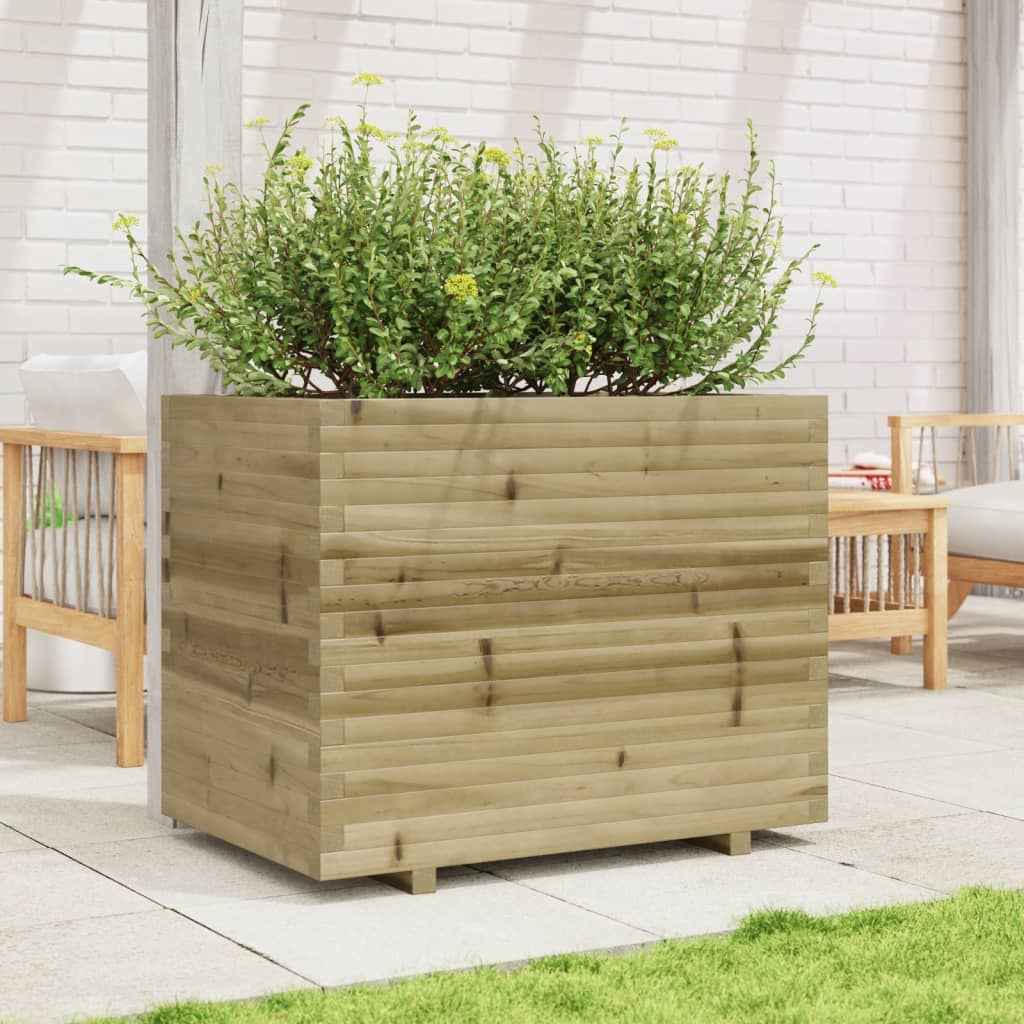 VidaXL Jardinière 90x60x72,5 cm bois de pin imprégné