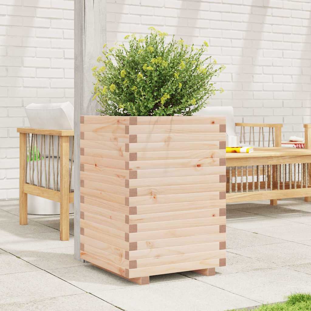 VidaXL Jardinière 50x50x72 cm bois de pin massif