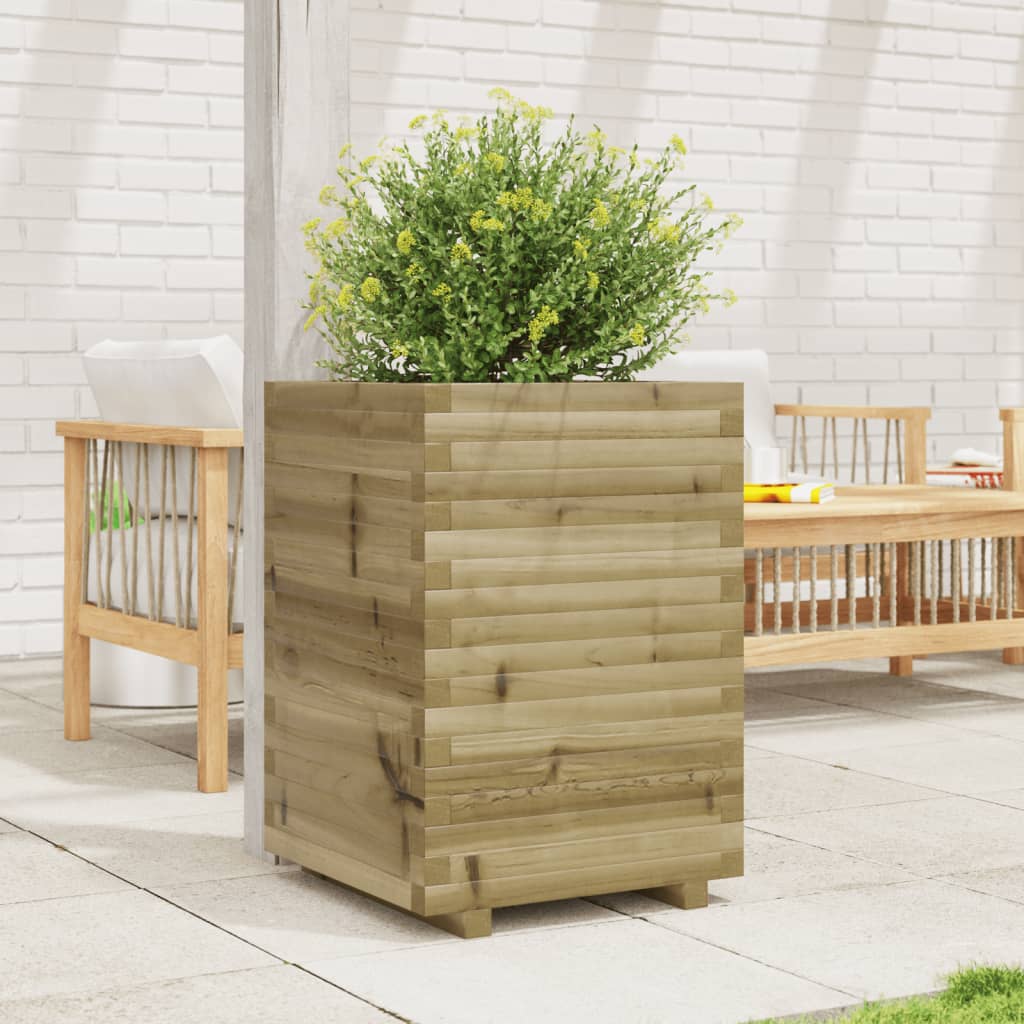 VidaXL Jardinière 50x50x72 cm bois de pin imprégné