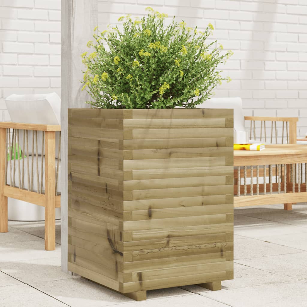 VidaXL Jardinière 50x50x72 cm bois de pin imprégné