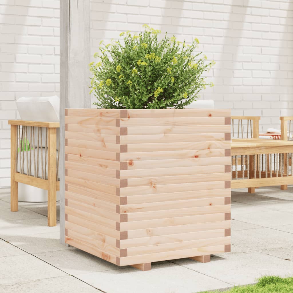 VidaXL Jardinière 60x60x72 cm bois de pin massif