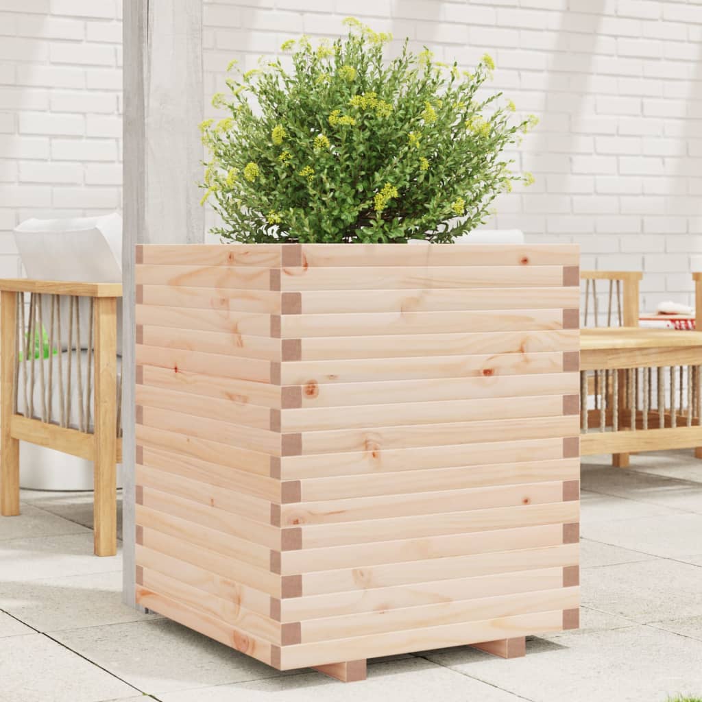 VidaXL Jardinière 60x60x72 cm bois de pin massif