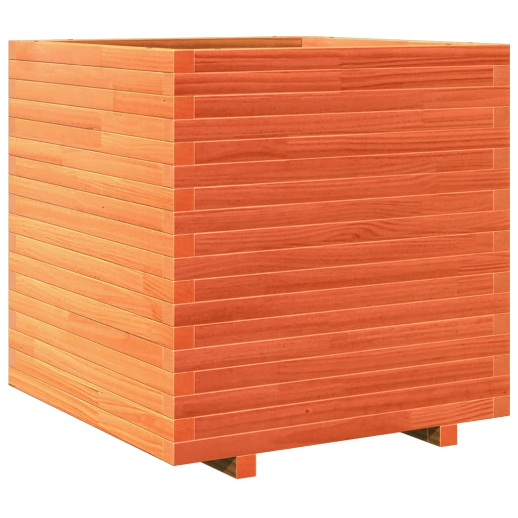 VidaXL Jardinière 70x70x72 cm bois de pin massif, marron lavé