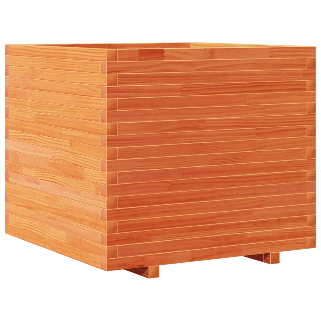 VidaXL Jardinière 80x80x72 cm bois de pin massif, marron lavé