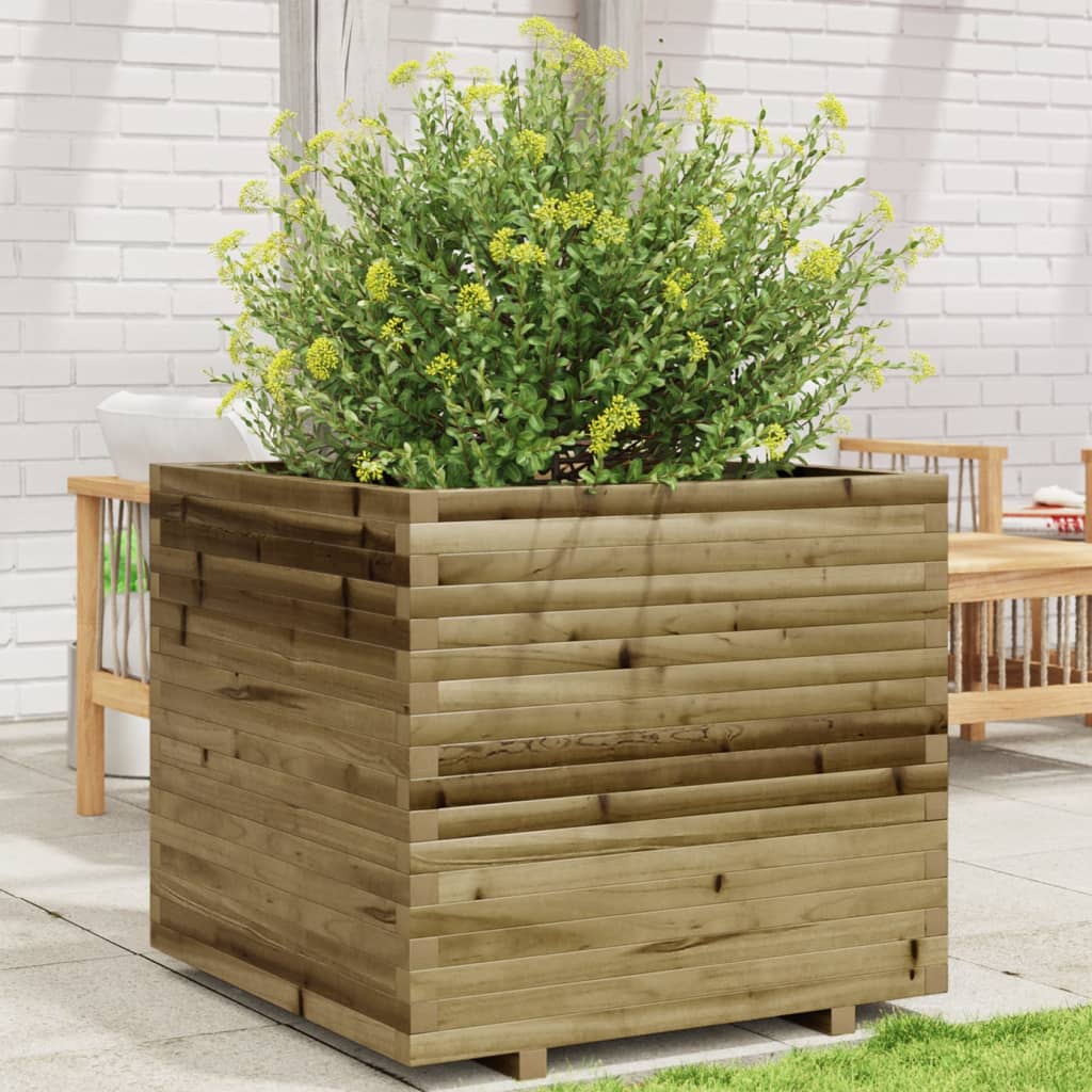 VidaXL Jardinière 80x80x72 cm bois de pin imprégné