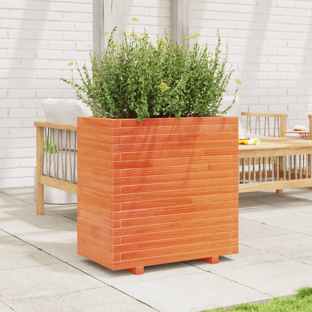 VidaXL Jardinière 70x40x72 cm bois de pin massif, marron lavé