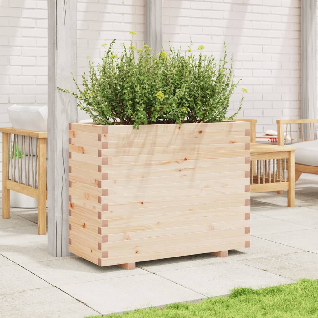 VidaXL Jardinière 90x40x72 cm bois de pin massif
