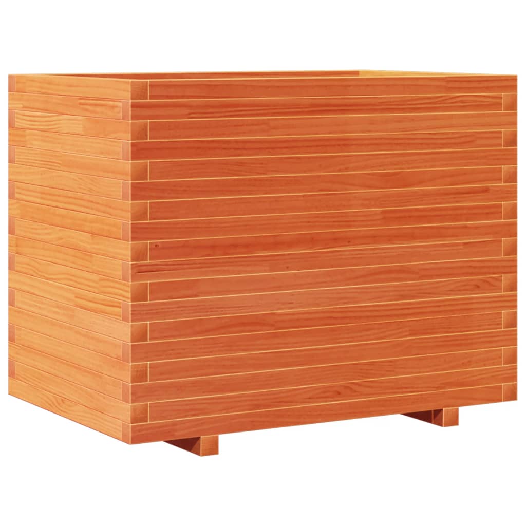 VidaXL Jardinière 90x60x72 cm bois de pin massif, marron lavé
